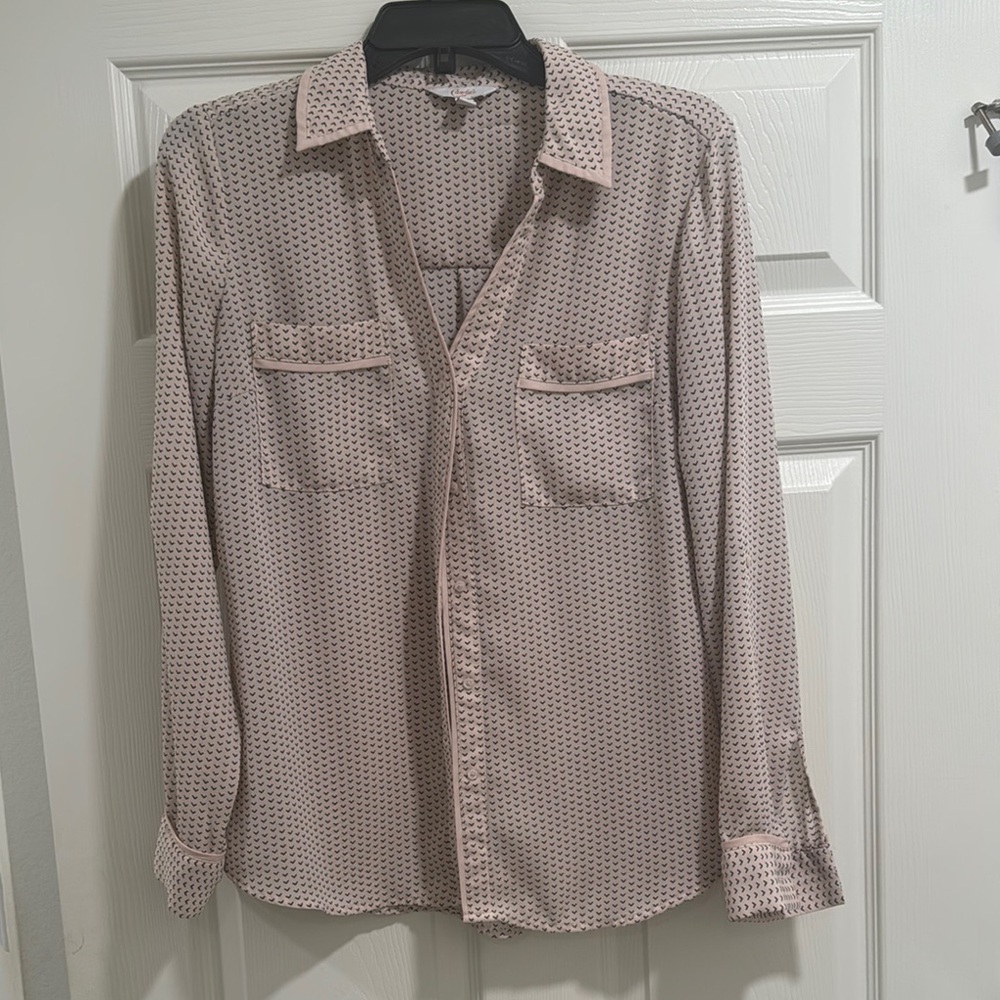 Candie's Pink Casual Button Down Shirt